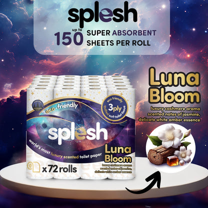 Splesh Quilted Luna Bloom 3-Ply Luxury Scented Toilet Tissue Paper, 84 Rolls