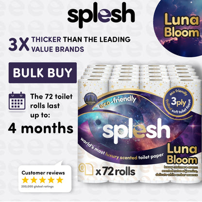 Splesh Quilted Luna Bloom 3-Ply Luxury Scented Toilet Tissue Paper, 84 Rolls